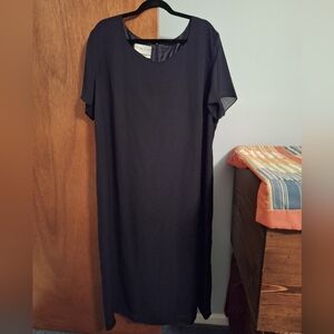 Misty Lane Vintage Elegant Black Lined Sheath Dress Size 24